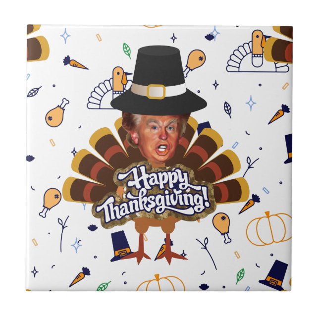 "thanksgiving trumpturkey kakelplatta (Framsidan)