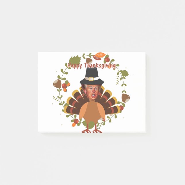 thanksgiving trumpturkey post-it block (Framsida)