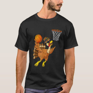 Thanksgiving Turkey Basketball Player Funny Boys G T Shirt