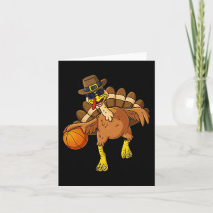 Thanksgiving Turkey Basketball Player Roligt Boys  Kort