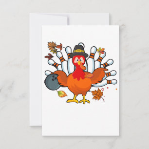 Thanksgiving Turkey Bowling Ball Tack Kort
