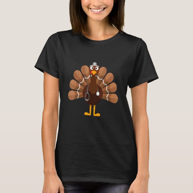 Thanksgiving   Turkey Doctor T Shirt (Framsida)