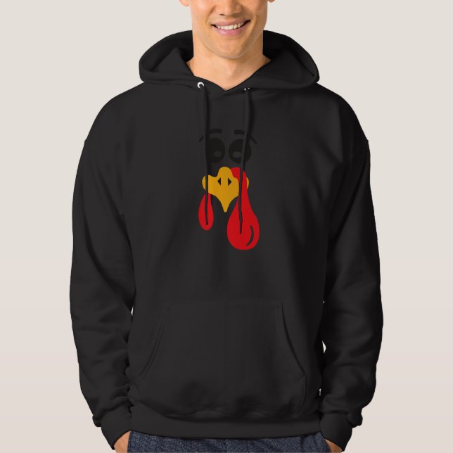 Thanksgiving Turkey Face Matching Family Costume C Hoodie (Framsida)