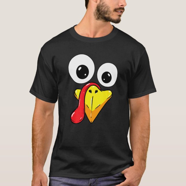 Thanksgiving Turkey Face Matching Family Costume K T Shirt (Framsida)