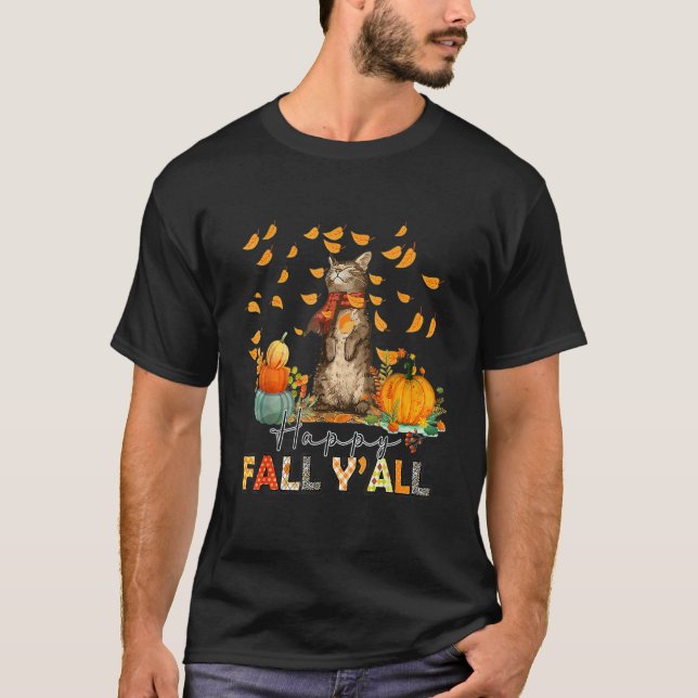 Thanksgiving Turkey Fake Cat Meow  Cat Thanksgivin T Shirt (Framsida)