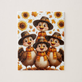 Thanksgiving Turkey Family Puzzle – Cute Fall Gift Pussel