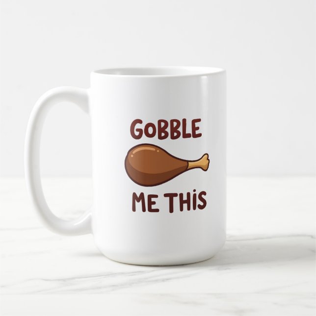 Thanksgiving Turkey Gift Funny Kaffemugg (Vänster)