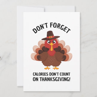 Thanksgiving Turkey Humor Funny Fall Joke Julkort