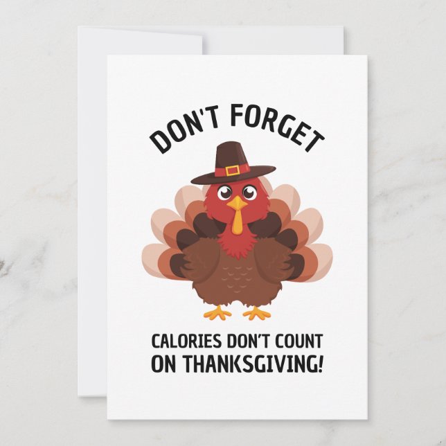 Thanksgiving Turkey Humor Funny Fall Joke Julkort (Framsida)