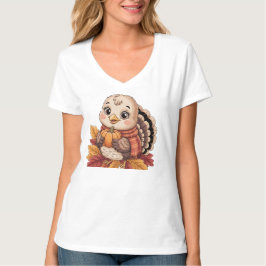 Thanksgiving turkey pumpkin fall leaves t shirt