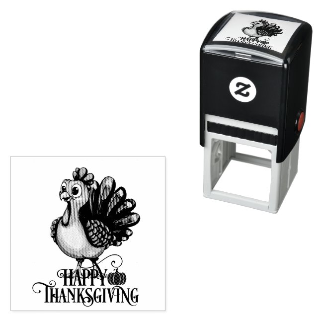 Thanksgiving Turkey Självfärgande Stämpel (In Situ)