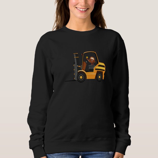 Thanksgiving Turkey Tractor Construction Vehicle T T Shirt (Framsida)