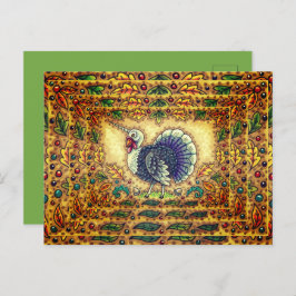 THANKSGIVING TURKEY UNICORN, WHIMSICAL FANTASY HELG VYKORT