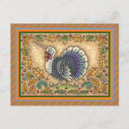 THANKSGIVING TURKEY UNICORN, WHIMSICAL FANTASY VYKORT