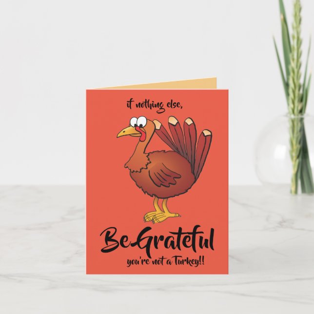 Thanksgiving Turkiet 20 tacksamhet 3 Tack Kort (Framsida)