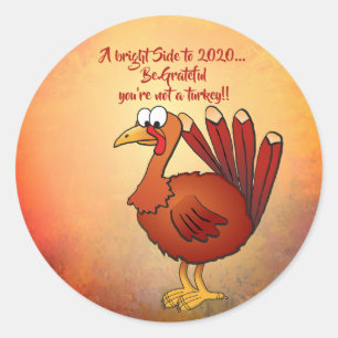 Thanksgiving Turkiet 20 tacksamma 1 klistermärke