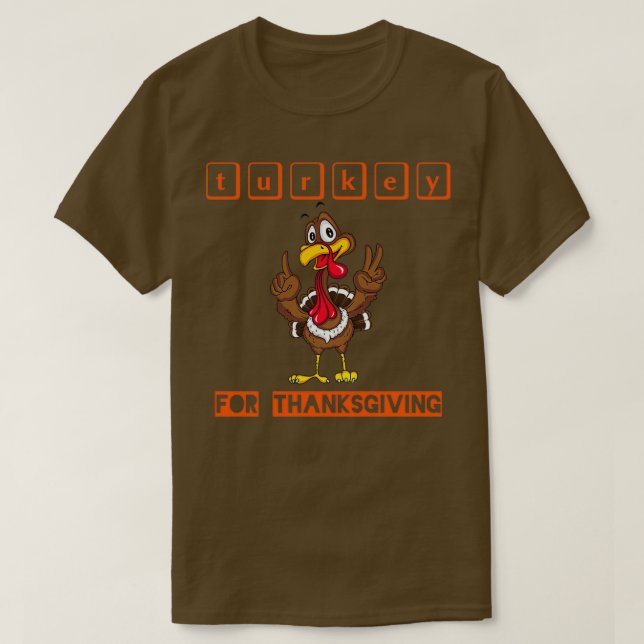Thanksgiving Turkiet 5 T Shirt (Design framsida)