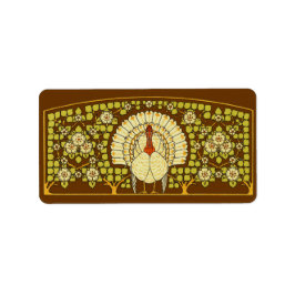 Thanksgiving Turkiet Adressetikett