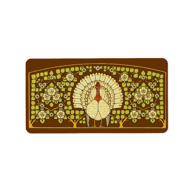 Thanksgiving Turkiet Adressetikett (Framsidan)