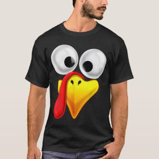 Thanksgiving Turkiet Ansikte Matching Family Costu T Shirt