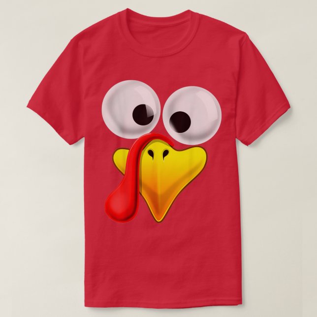 Thanksgiving Turkiet Ansikte Matching Family Costu T Shirt (Design framsida)