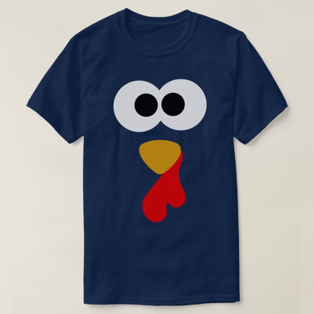 Thanksgiving Turkiet Ansikte T Shirt (Design framsida)