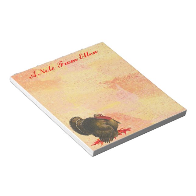 Thanksgiving Turkiet Anteckningsblock (Vinklad)