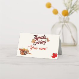 Thanksgiving Turkiet Bird Placeringskort