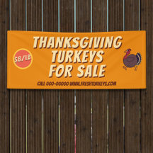 Thanksgiving Turkiet Birds for Sale Business Banne