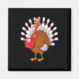 Thanksgiving Turkiet Bowling Pin Matching Team 1 Magnet
