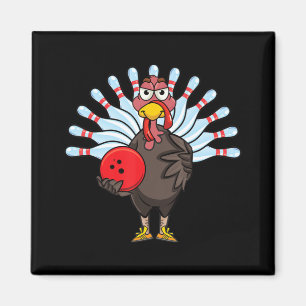 Thanksgiving Turkiet Bowling Pin Matching Team Gif Magnet