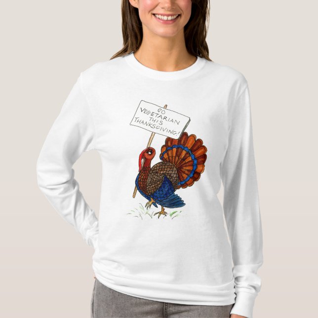Thanksgiving Turkiet Dam-shirt Tee (Framsida)