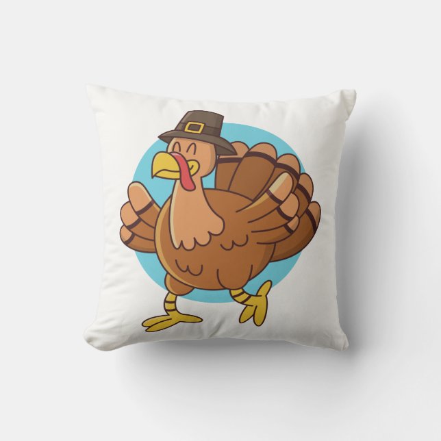 Thanksgiving Turkiet dekorativ kudde (Framsida)