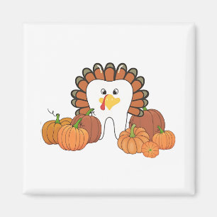 Thanksgiving Turkiet Dentaltandtjugonde tjugonde Magnet