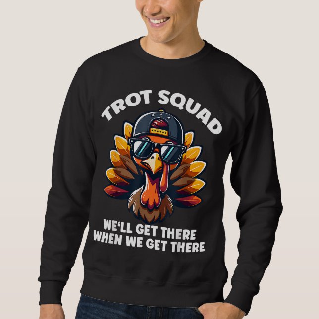 Thanksgiving Turkiet Drift Outfit Gear Costume Tu Lång Ärmad Tröja (Framsida)