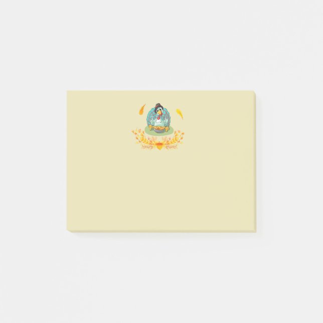 Thanksgiving Turkiet Eating Pumpkin Paj Post-it Block (Framsida)
