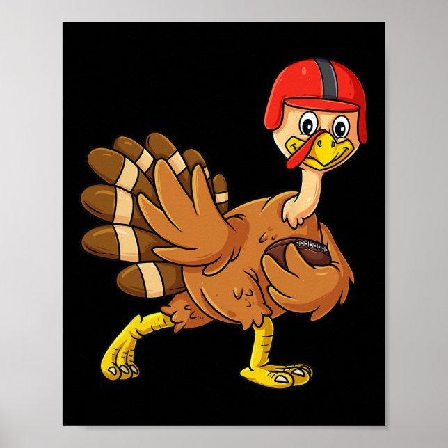 Thanksgiving Turkiet Football Player Trophy Award  Poster (Framsidan)