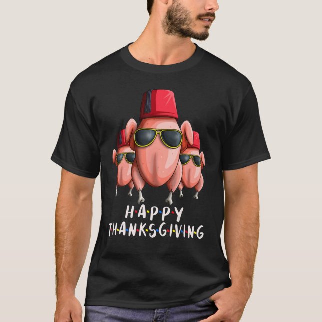 Thanksgiving Turkiet för Vänner Turkiet, chef T Shirt (Framsida)