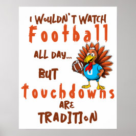 Thanksgiving Turkiet-fotbollen Poster