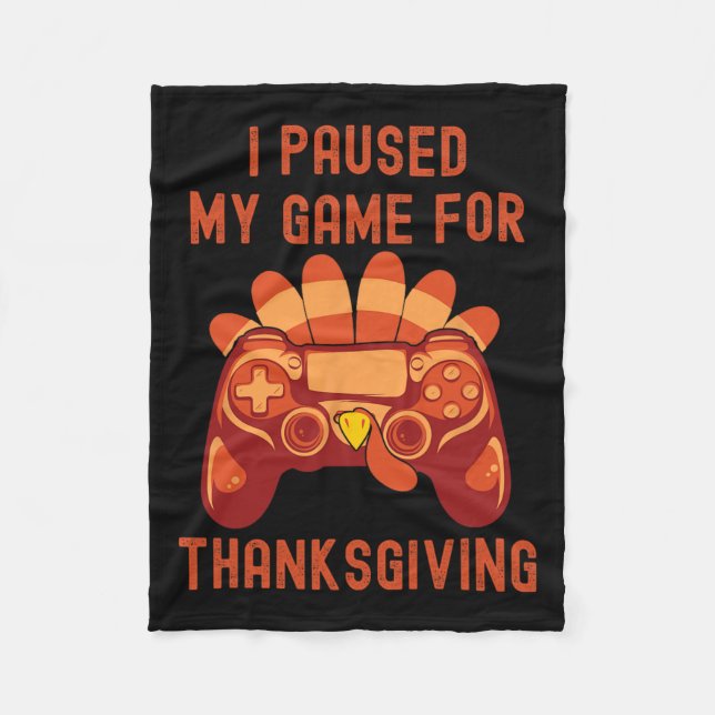 Thanksgiving Turkiet Gaming Controller Boys Kids M Fleecefilt (Framsidan)