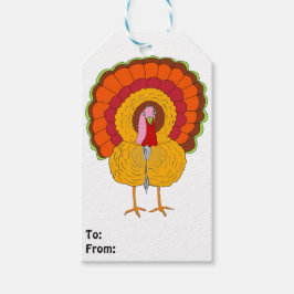 Thanksgiving Turkiet Gift-Märkre Presentetikett