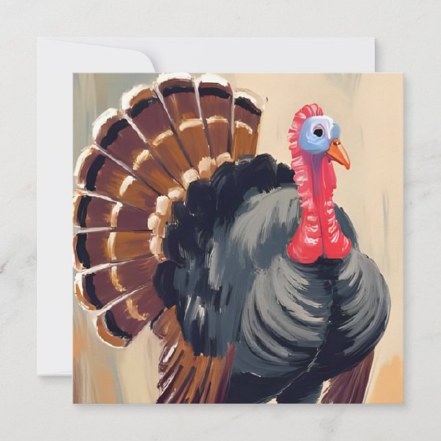 Thanksgiving Turkiet | Happy thanksgiving Payed Julkort (Framsida)