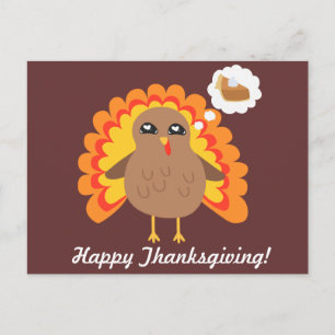 Thanksgiving Turkiet Helg Vykort