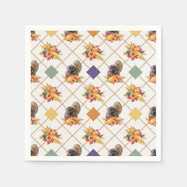 Thanksgiving Turkiet Helgdag Napkin Pappersservett