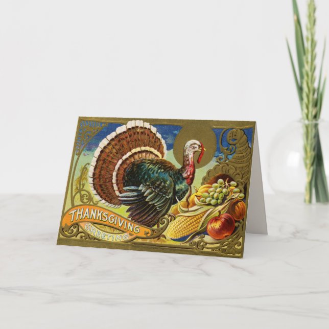 Thanksgiving Turkiet Helgkort (Framsida)