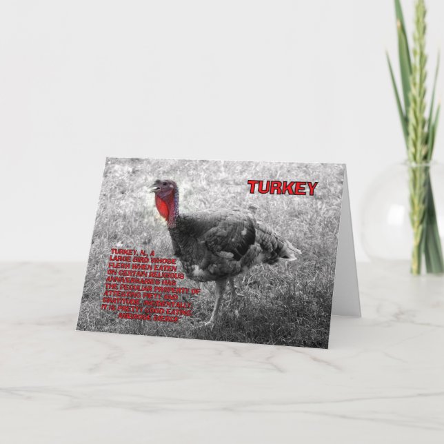 Thanksgiving Turkiet Humor Helgkort (Framsida)