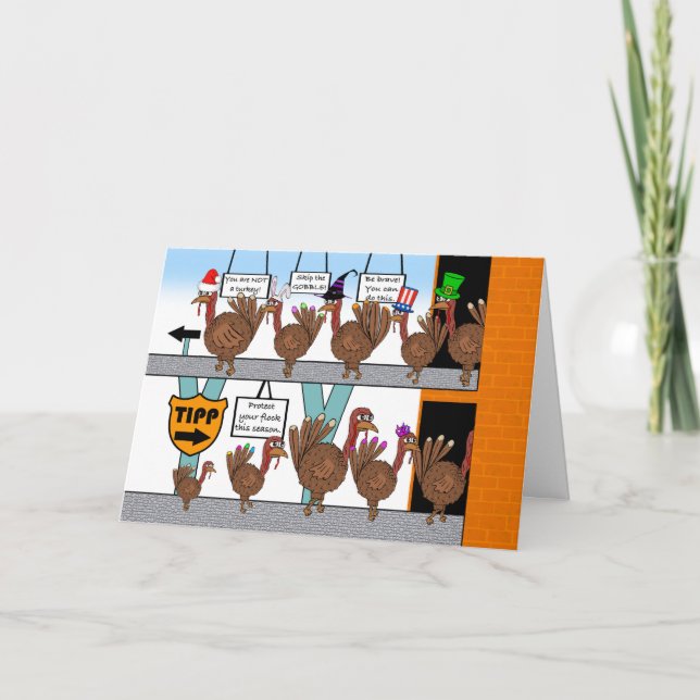 Thanksgiving Turkiet Identitetsskyddsprogram Kort (Framsida)