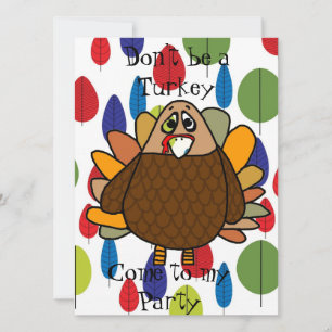 Thanksgiving Turkiet Inbjudningar