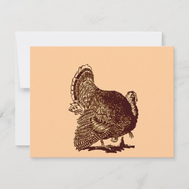 Thanksgiving Turkiet Julkort (Framsida)