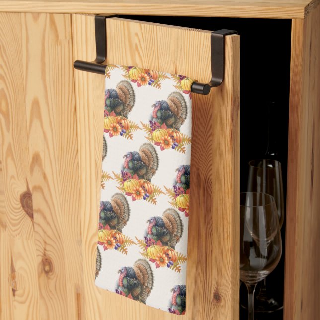 Thanksgiving Turkiet Kitchen Towel Kökshandduk (Thirds Fold)
